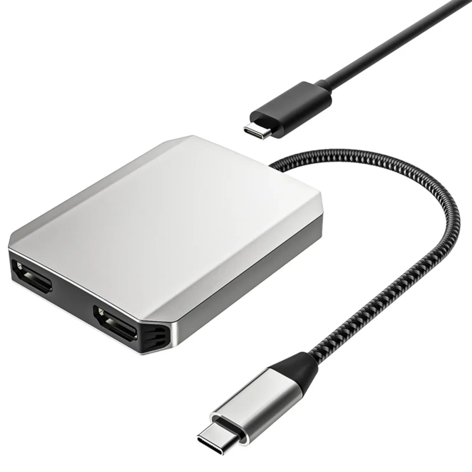USB C to Dual HDMI-Compatible 4K@60Hz 3-In-1 HDMI-Adapter with 87W Power Delivery Dual Monitors Video Adapter
