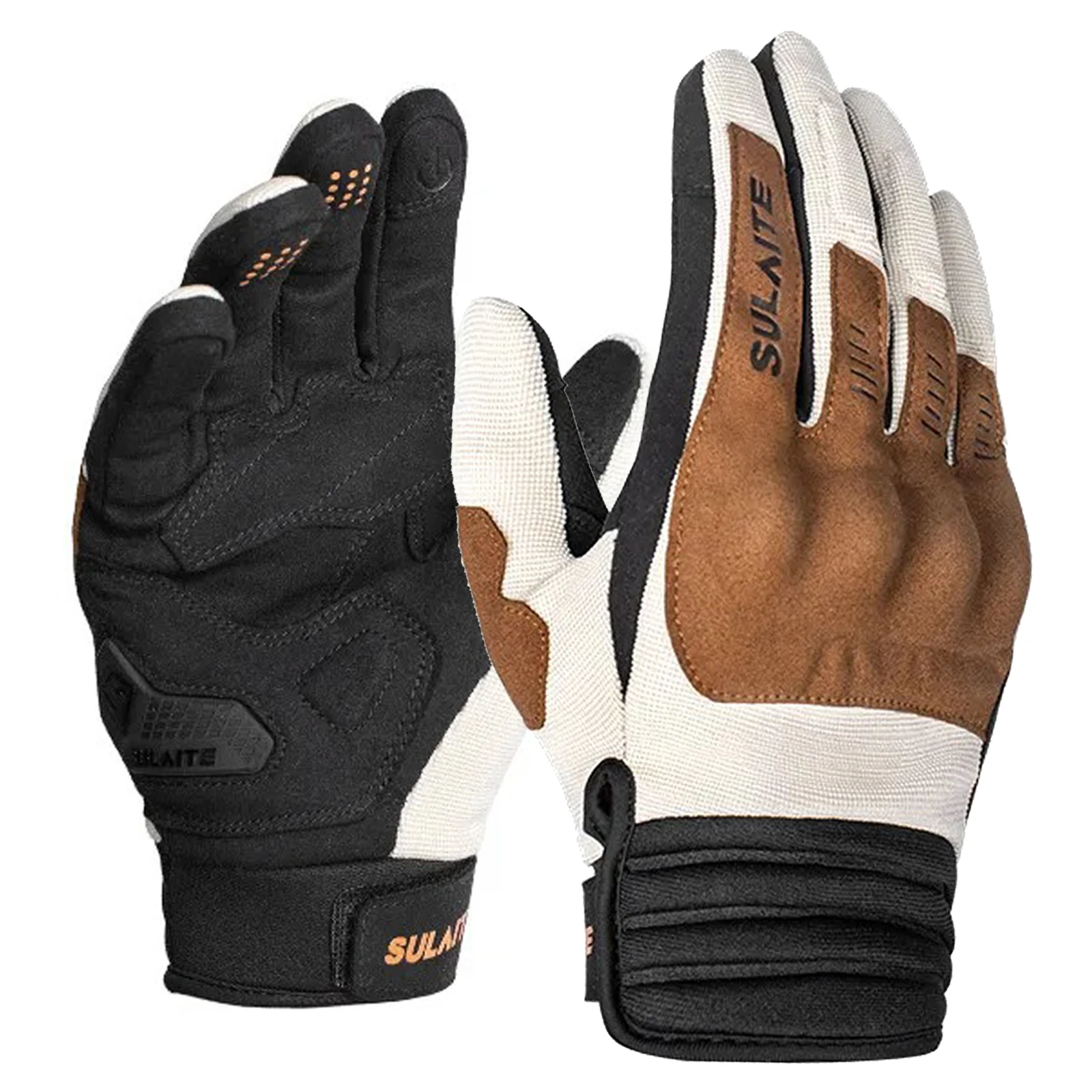 

Summer Motorcycle Gloves Men Motorcycle Full Finger Breathable Riding Anti-Fall Retro Knight Equipment PVC Shell Driving Gloves