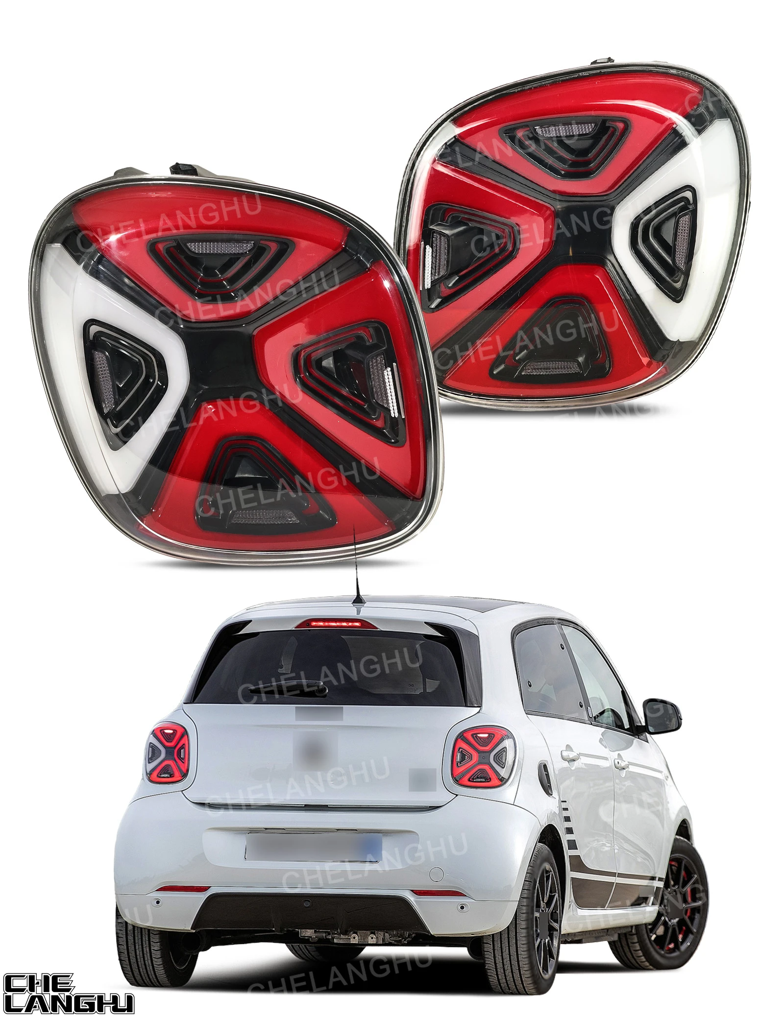 For Smart Forfour 2014 2015 2016 2017 2018 2019 2020 2021 Car Accessory LED Tail Light Rear Lamp A4539067701 A4539067801