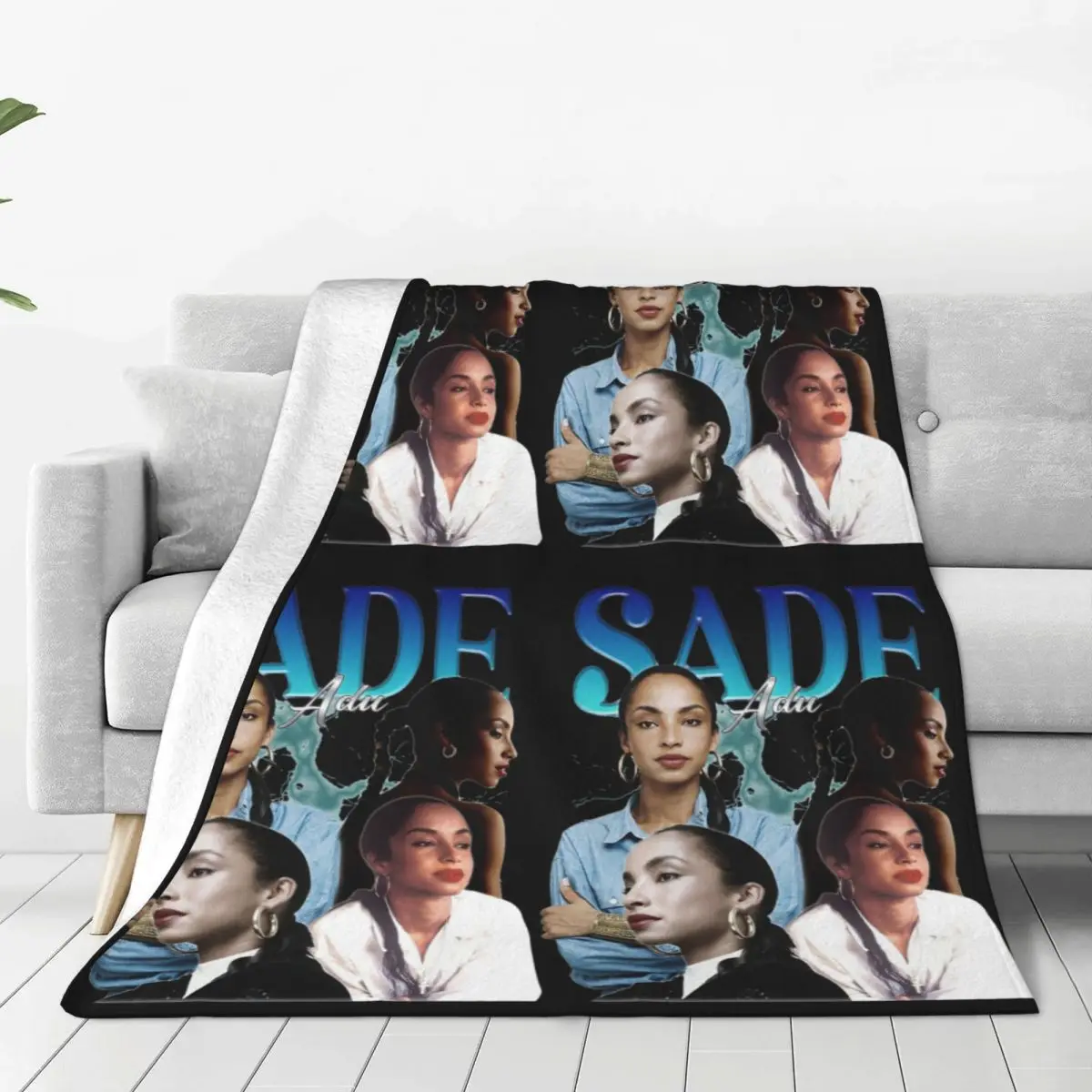 S-Sade Adu Music Jazz Pop Blankets Velvet 90s Rap Style Super Warm Throw Blanket for Bedding Couch Bedroom Quilt