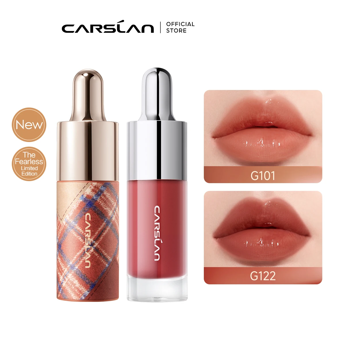 CARSLAN 2025 Winter Limited Series Lip Glow Serum Plant Essence Deeply Moisturizing Glossy Watery Lip Gloss