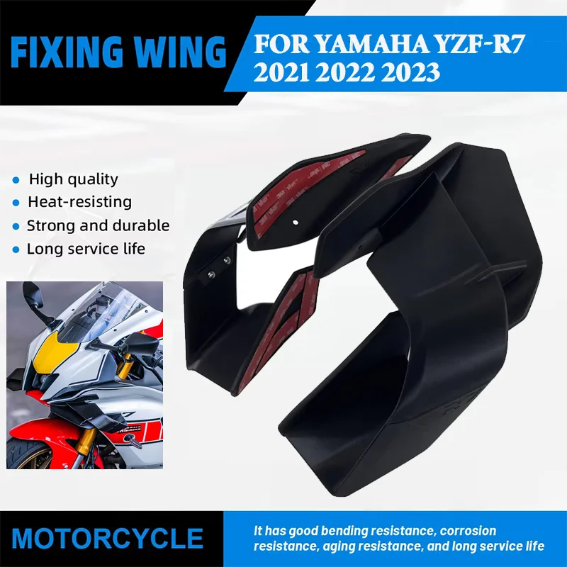 Motorcycle dynamic wing fixed wing spoiler For Yamaha YZF-R7 YZFR7 2021 2022 2023 windshield wing side wing side winglet aileron
