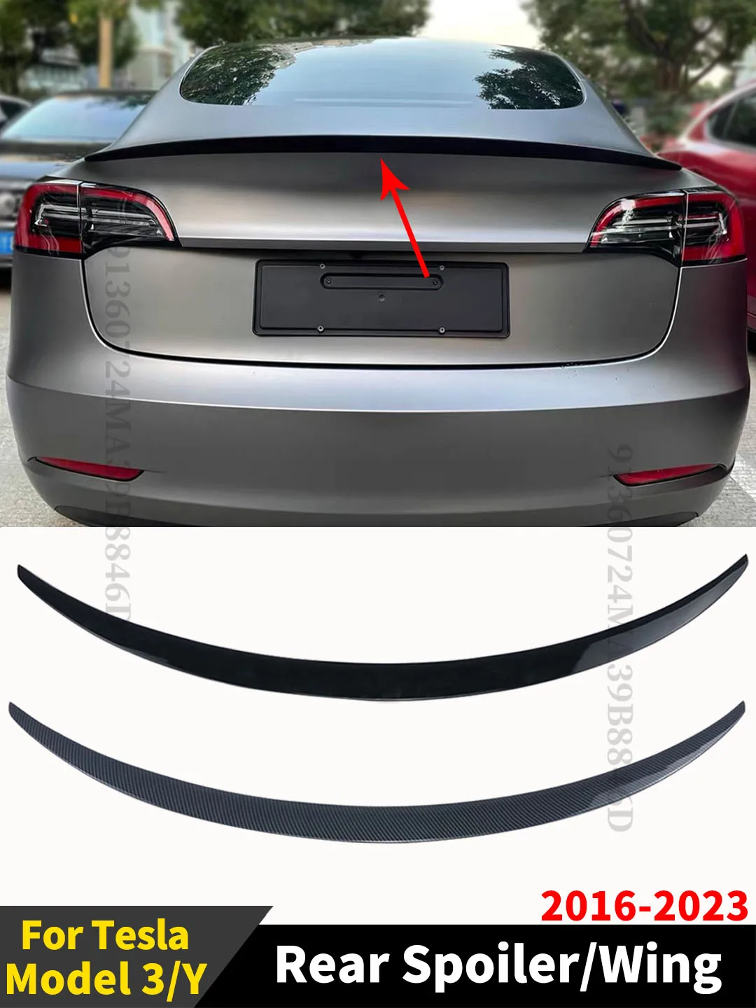 Rear Trunk Spoiler Wing Splitter For Tesla Model 3 Y 2016- 2019 2020 2021 2022 2023 Air Dam High-performance Tuning Accessories