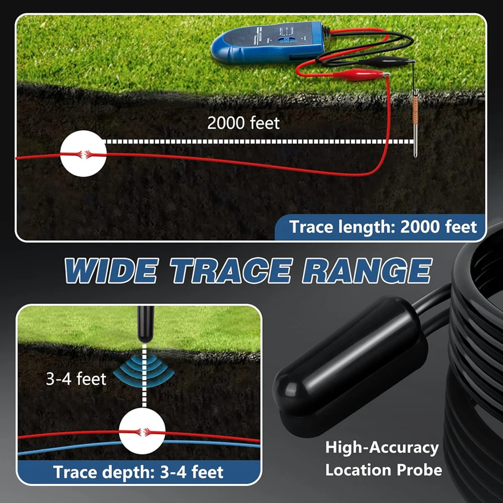 Noyafa Underground Cable tester NF-816L Anti-Interference Cable Tracker Electrical Wire Tracer Cable Locator Network Tools