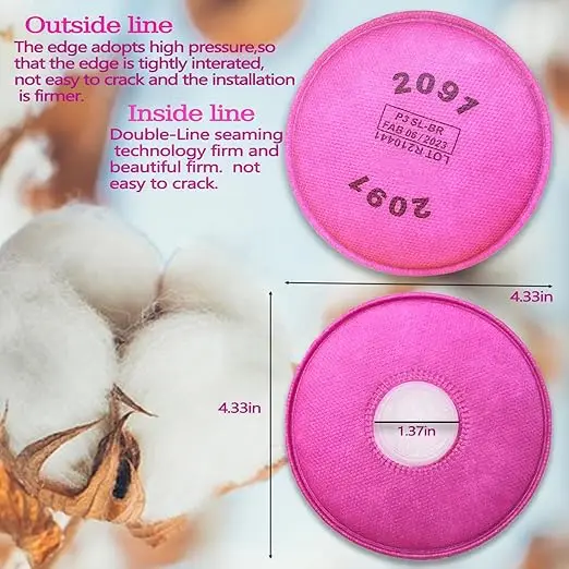 10/20/30 قطعة الكثير من صناعة رذاذ الطلاء 2091 مرشح الجسيمات لسلسلة 6800 7502 6200 قناع التنفس الغبار #3