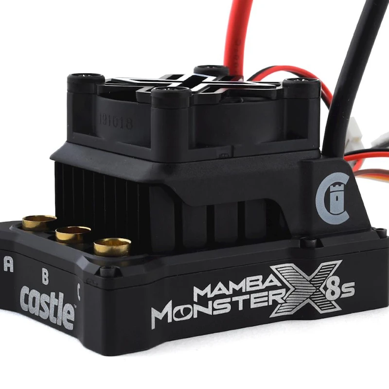 Castle Creations Mamba X 2-8s Sensored Esc Castle Mamba X Controlador de velocidad para 1/6 Rc Truck Car 1717 1/6 33.6v