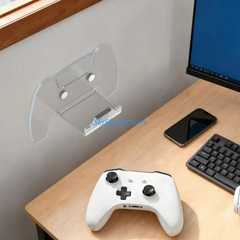 E65E Acrylic Gamepad Holder Organiser Rack With Protective Felt Lining Securely Fit