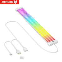 COOLMOON RGB 24PIN Motheboard Extension Cord Wire ARGB PC Case LED Light Bar 5V 3PINx2+4PIN Desktop Computer Lamp Strip Decor