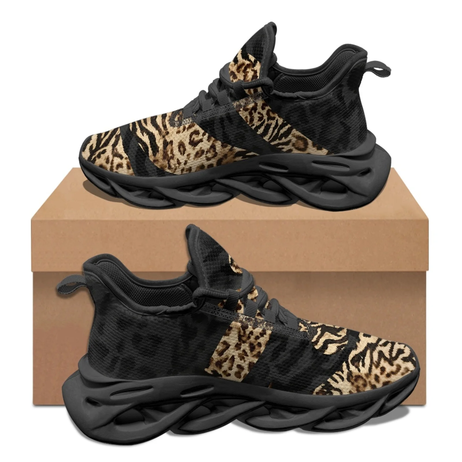 PENSTROLL Leopard Blade Shoes Men's Blade Sneakers for Unisex Breathable Athletic Sneakers