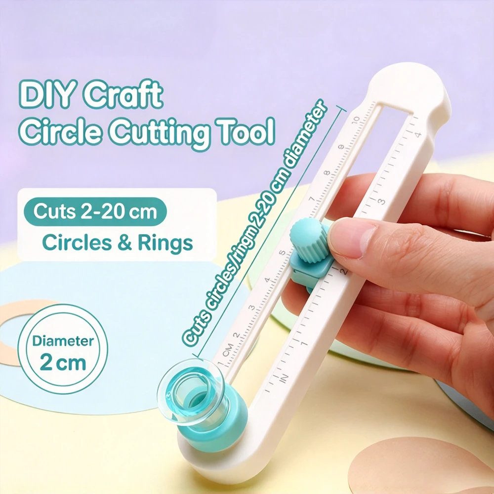 2-20cm Circle Paper Cutter Multifunctional Craft Cutting Paper Scrapbooking Cards Cutters For Handmade DIY Round Cutting Tools