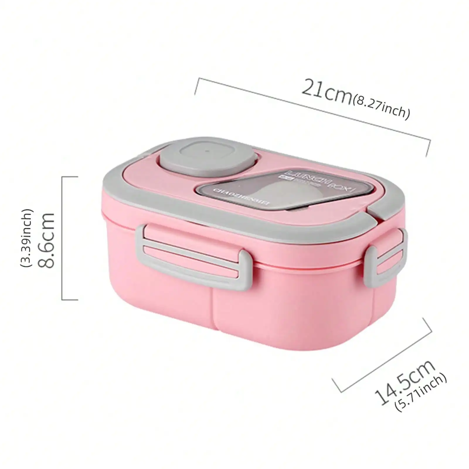 NEUZOJIT 1 Adult Bento Box, Salad Container, Large 40.5 Oz. Salad Bowl, Bento-Style Tray For Toppings, 3 Oz. Sauce Container For Dressing, With Reusable Fork And Knife, Back To School SH25071141968153933