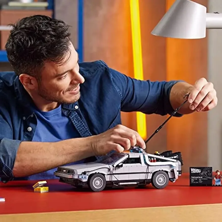 

IN STOCK 10300 DeLorean Back to the Future Time DMC-12 Machine Sport Car Building Block Brick Toys For Children Chritmas Gift