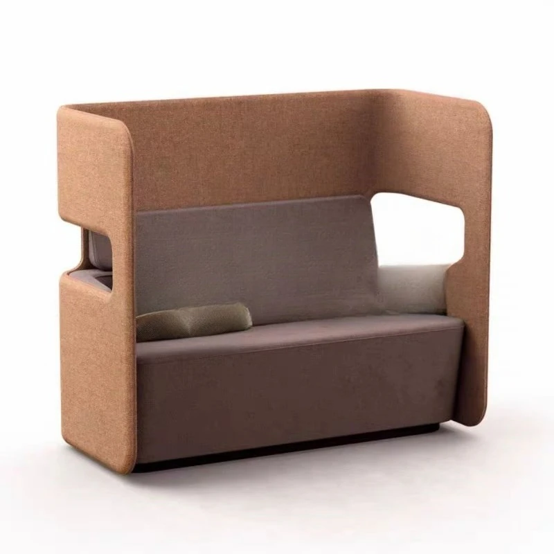 

Modern minimalist high-back sofa chair with small table library
