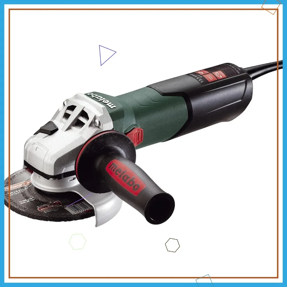 

High Torque Angle Grinder with Lock-On, 13.5 Amp, 2800-9600 RPM, Electronics for Precision Cutting
