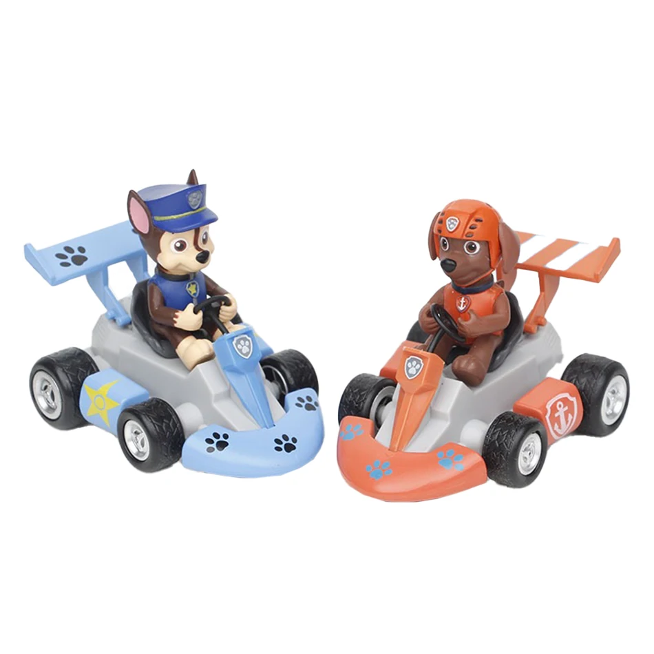 Paw Patrol Pull Back Car Marshall Rubble Chase Rocky Zuma Skye Dog  Cartoon Animal Game Toy Action Figure Toy Kid Children Gift