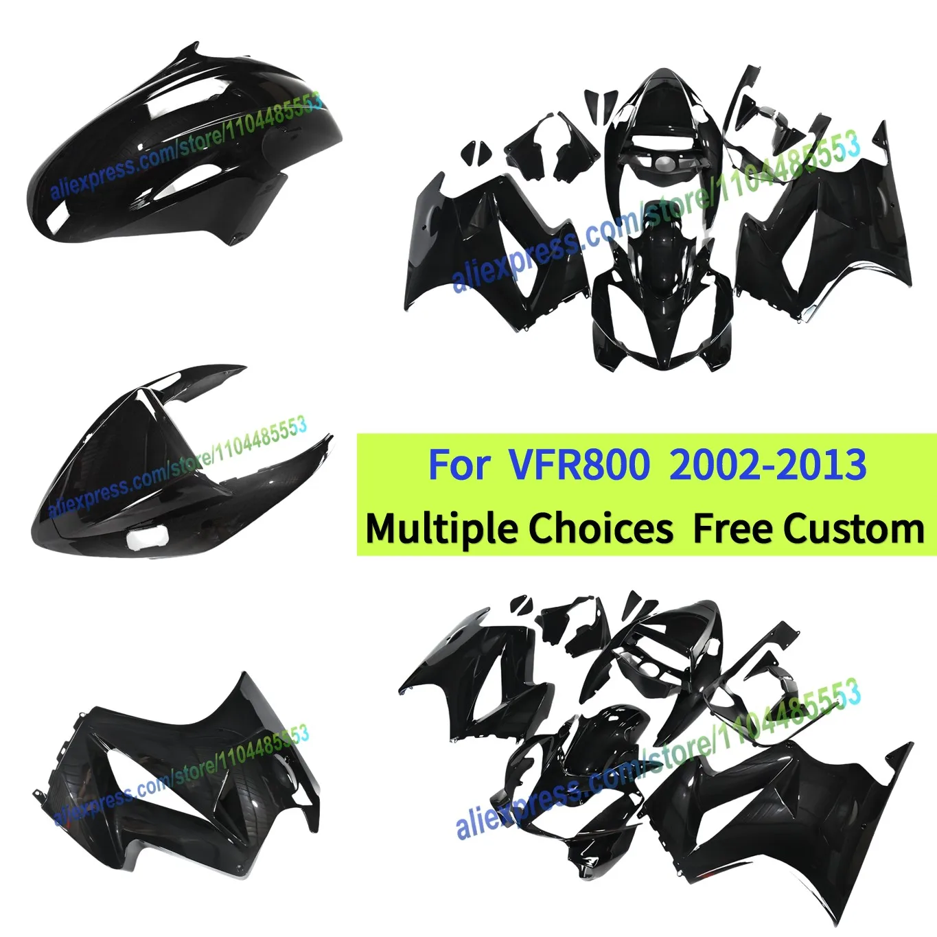

VFR 800 VTEC Injection Molded ABS Fairing Kit for Honda VFR800 2002-2013 High Quality ABS Plastic Shell Cover