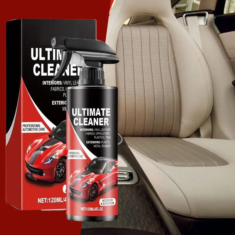 Leather Car Seat Cleaner Car Dashboard Stain Remover 120ml Steering Wheel Cleaner Spray Leather Sofa Stain Remover