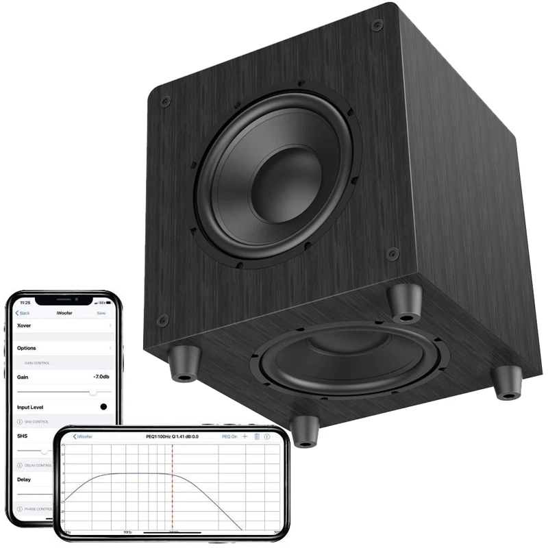 

Powered Subwoofer Built-in DSP Function And Support APP Control 8 Inch 12 Inch Subwoofer With Auto On Off For Studio And Home