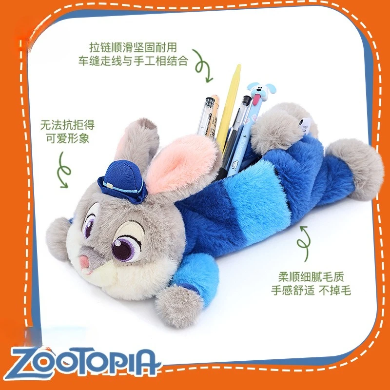 Zootopia Plushes مقلمة ديزني جوديث نيك أطفال مدرسة Kawaii القرطاسية حقائب جديدة النساء السفر ماكياج الحقيبة الأطفال هدية #3