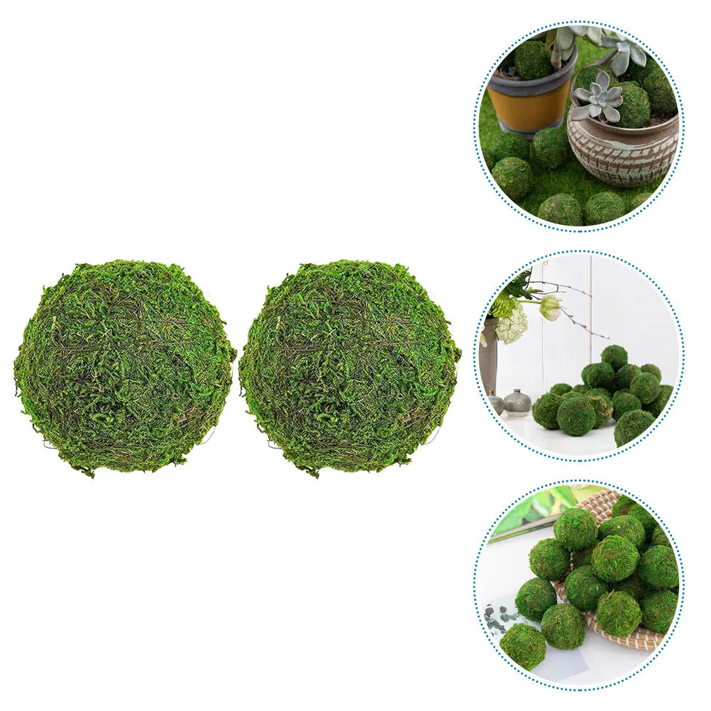 

2Pcs Simulation balls Natural Decorative Globes for Home Garden Bonsai Wedding Party Ornaments balls