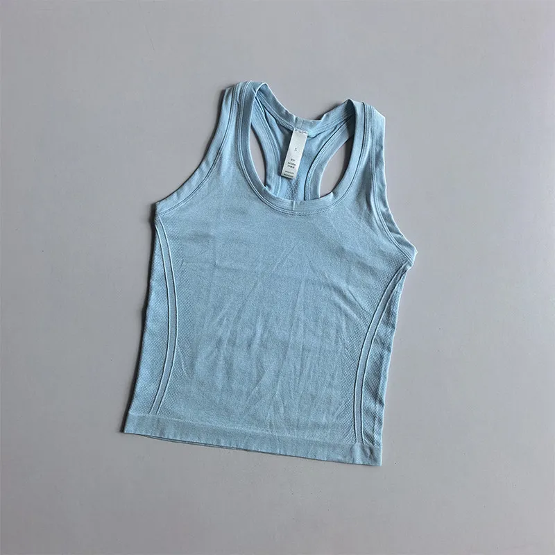 Sportweste Schnelltrocknend Einlagig Yoga-Bekleidung Schlanke Elastische Fitness-Oberbekleidung ohne Brustpolster für Pilates – Detail 5