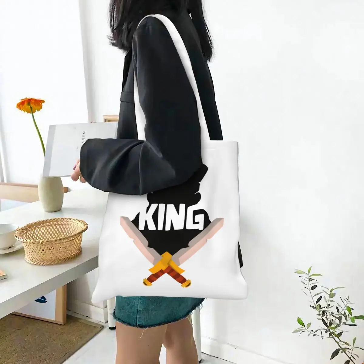 Clashed Royales المتسوق حقيبة الملك حقائب الشاطئ سيدة حقيبة كتف مخصصة الجمالية البوليستر حمل حقيبة #6