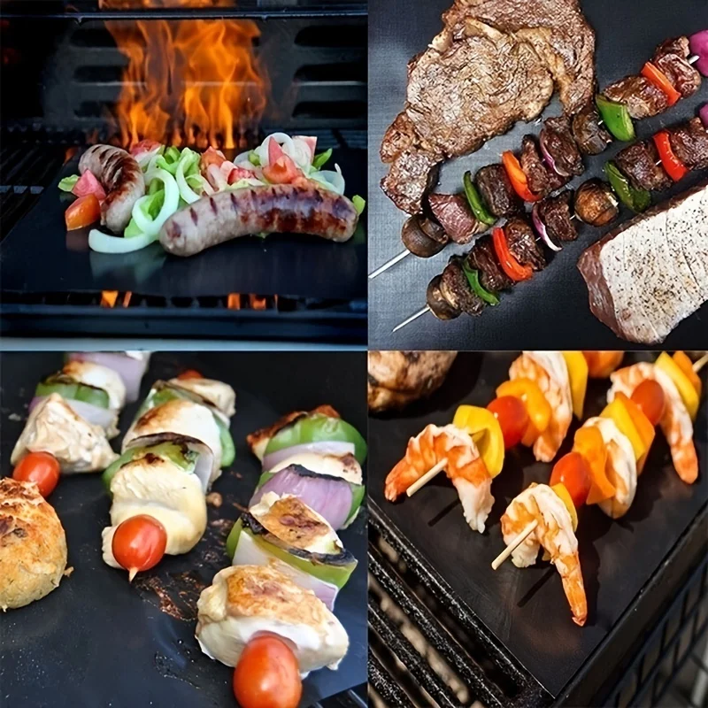 Oven Liners for Bottom Reusable Anti Dirt Protection Pad Heat Resistant Oven Microwave Lining Kitchen Tools For Barbecue Cooking - view 5