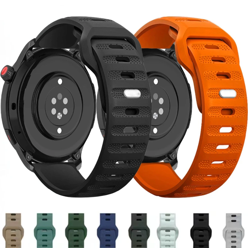 Silicone strap For Amazfit GTR 3 GTS Huawei watch GT2 3 4 Pro High quality comfortable wristband For Samsung Galaxy watch 6 5 4