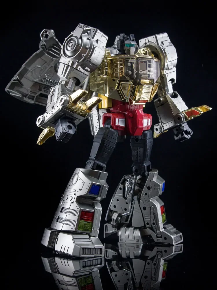 In Stock Transformation Toy Stainless Steel Fully Painted Enlarged MP08 MP-08 Grimlock 29CM Dinosaur Action Doll Collection Gift