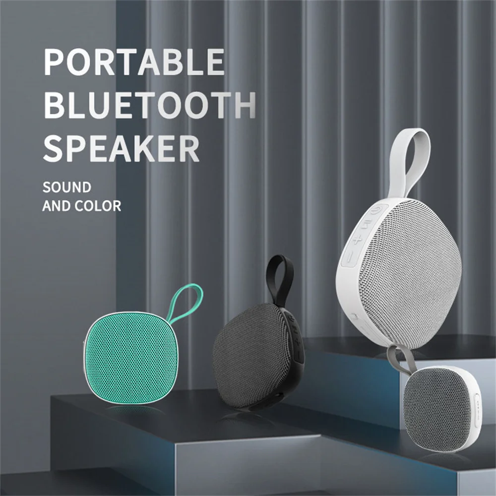 Portable Bluetooth Speakers Wireless Waterproof IPX6 TWS Fabric Mini Subwoofer Card Magnet Small Stereo Audio Player