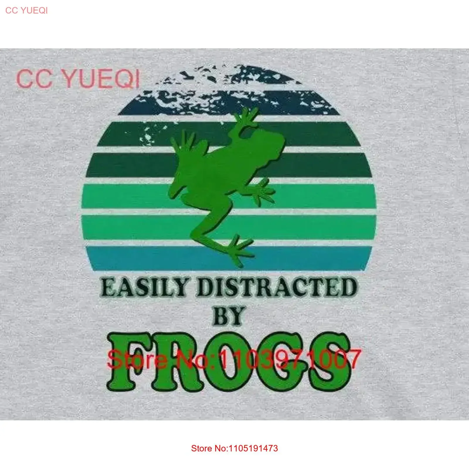 Easily Distracted By Frogs Text Based Cute Animal Lover Vintage Green Retro Sunset Quote Humor T Shirt vintage Washed Unisex