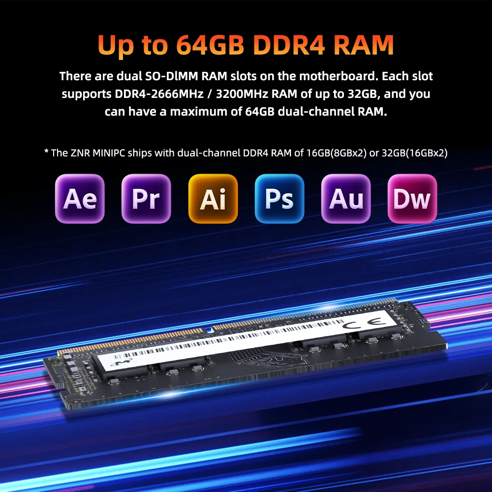 YCTipc Mini PC Computer da gioco AMD Ryzen7 5800H Tasca Dual HDMI LAN WIFI6 BT5.2 NUC Computer da scrivania DDR4 NVMe Finestra 11