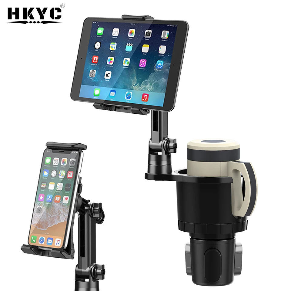 Universele 2 In 1 Auto Bekerhouder Tablet Auto Mount Cradle Voor Ipad Pro 12.9 Air 2019 Mini 4 Voor Samsung Tab S7 Plus 12.4