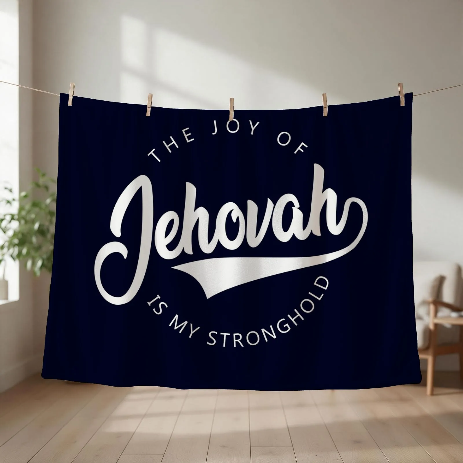 The joy of Jehovah is my stronghold Throw Blanket Soft Plush Plaid Sofa Quilt Flannel Fabric Sofa Blankets