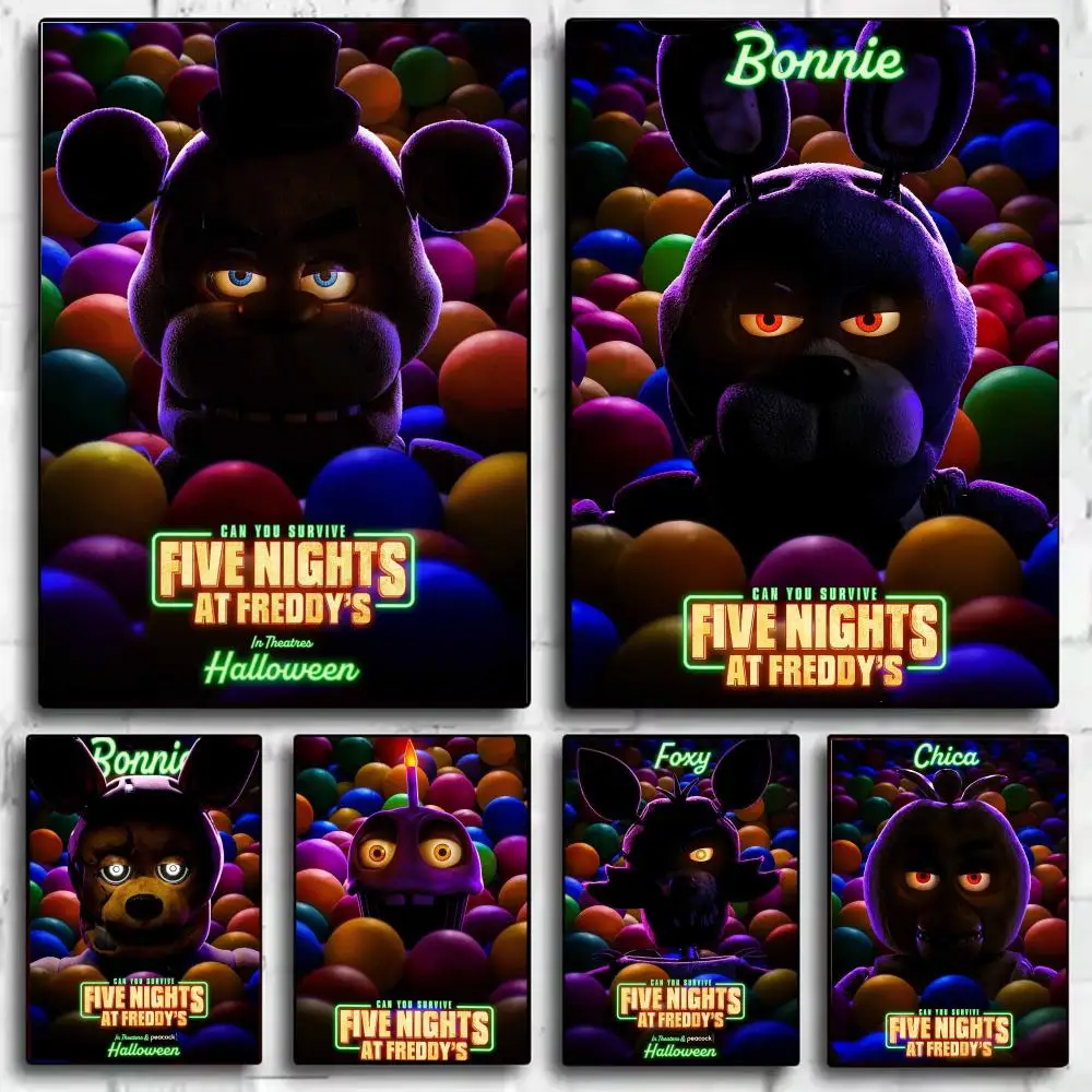 Movie F-Five Nights at Freddys Poster Modern  Wall Art Aesthetic Minimalist Bedroom Decor Cafe Home Gift