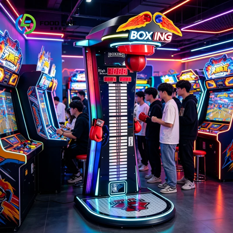 Boxing Machine Arcade - Maßgefertigte Elektronische Box-Arcade-Spielmaschine, Münzbetriebener Boxsack-Automat