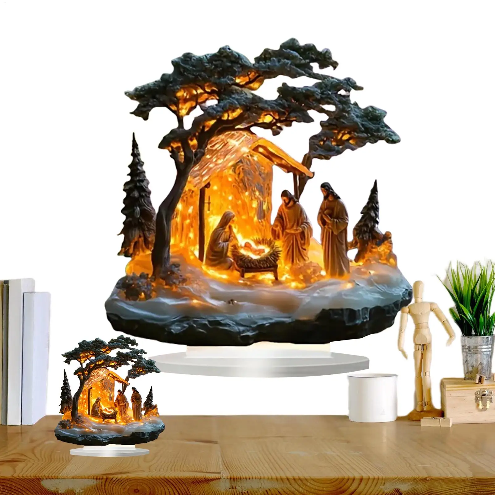 Nativity Figurine Classic Christmas Nativity Crafts Nativity Figures Decor Classic Tabletop Nativity Scene For Nightstand desk