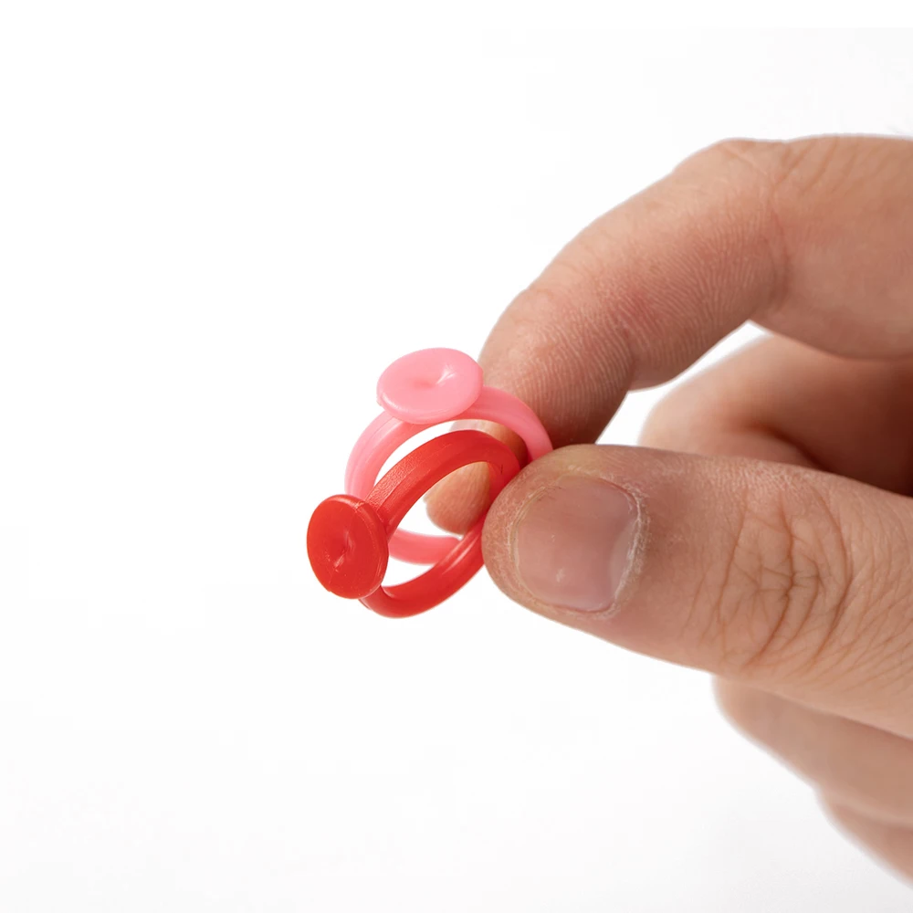 50/100pcs Plastic Adjustable Pink Colorful Ring Base For DIY Handmade Kids Children Accessories Findings Jewelry Making Supplies