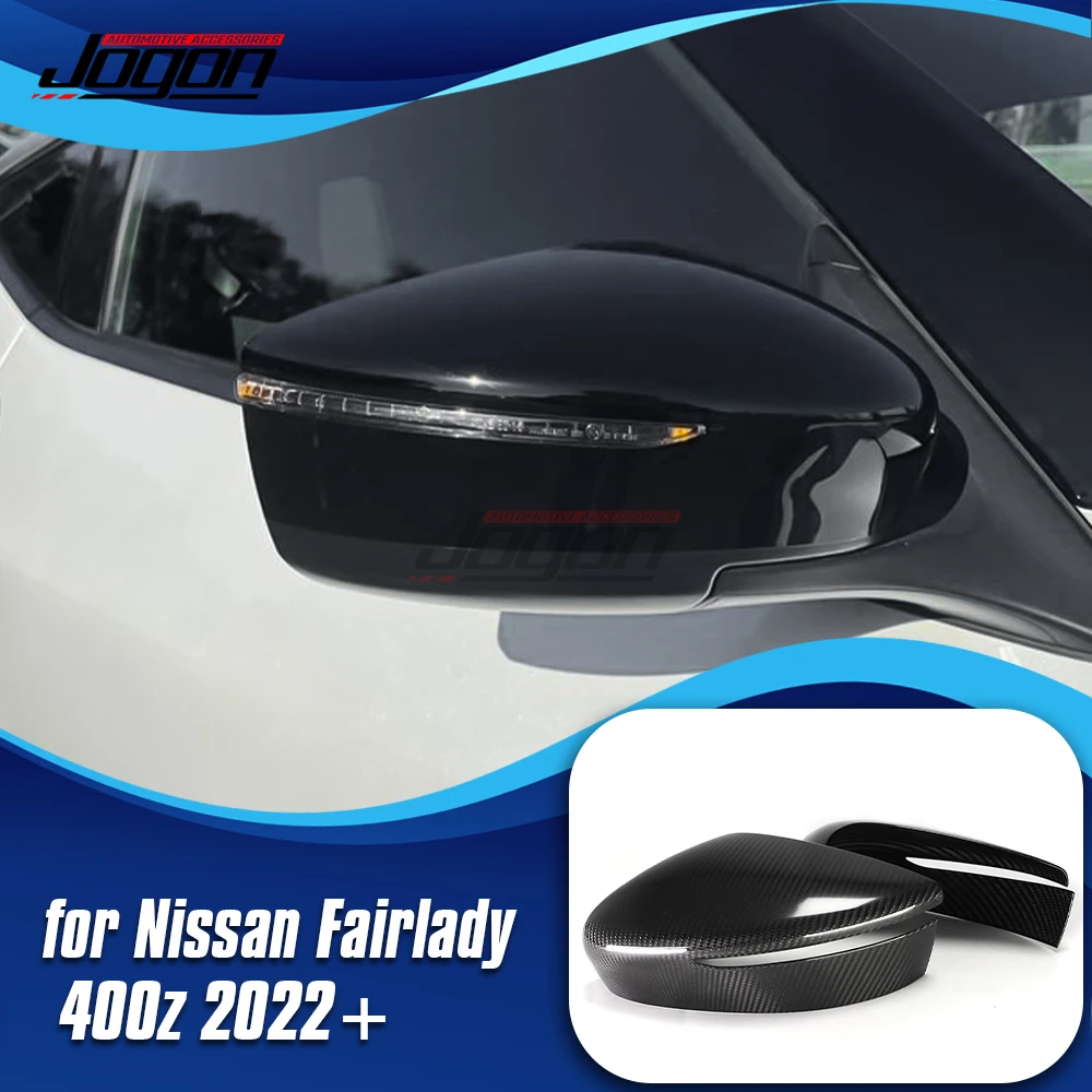 For Nissan Z Fairlady Z RZ34 400Z 2023-2025 Stick-On Carbon Mirror Cap Exterior Rear Side Wing Rearview Cover Trim Accessories