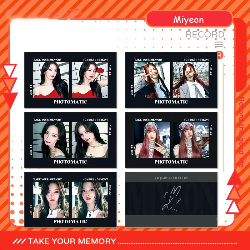 5 Stks/set Kpop Mieyeon Yuqi Neem Je Geheugen Ansichtkaarten Shuhua Soyeon Minnie Mode Dubbele Kanten Fotocards Fans Collectie Geschenken