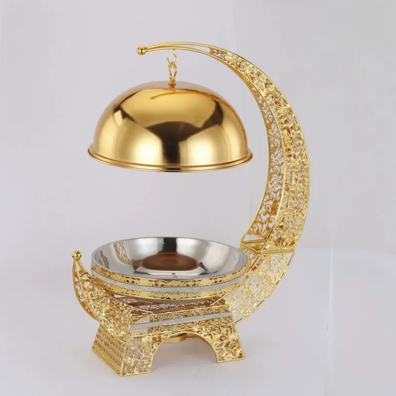 201 Stainless Steel Alcohol Burner Pot for Hotel Restaurant Buffet Table Warming Heating Furnace Cross Border Wholesale