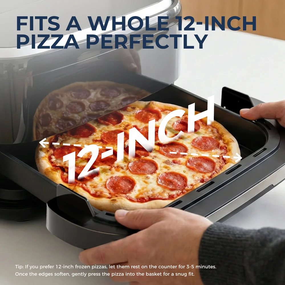 Four à pizza et friteuse à air chaud 11-en-1 de 12 pouces