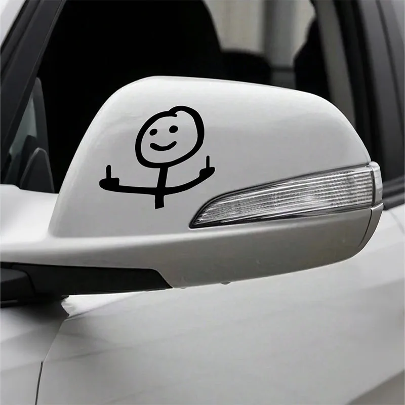 2 ملصق سيارة كرتوني مبتسم - فينيل مقاوم للماء والأشعة فوق البنفسجية، سهل التقشير وخالي من البقايا. مناسبة للنوافذ/الجسم #3