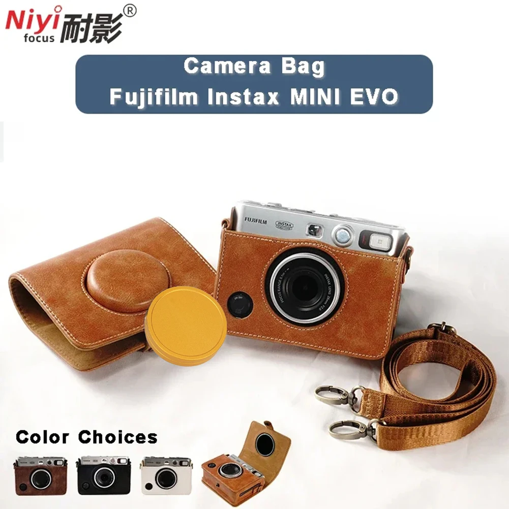 Torba na aparat do Fujifilm Instax MINI EVO ochrona aparatu torba do przechowywania aparatu etui ochronne PU skóra trwałe dopasowanie modowe