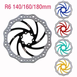 R6 Color Mtb Brake Disc 140 160 180MM Mountain Bike Hydraulic Mechanical Caliper Rotor For Bicycle Vtt Bmx Road Ultra Light