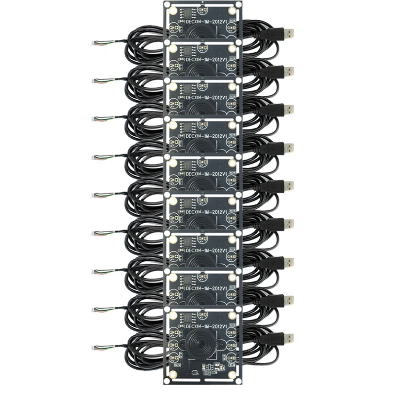 New 9Pcs 100 Degree Camera Module 1MP OV9732 1280X720 USB Free Driver Manual Focus, With 2 Meter Cable For Winxp/7/8/10