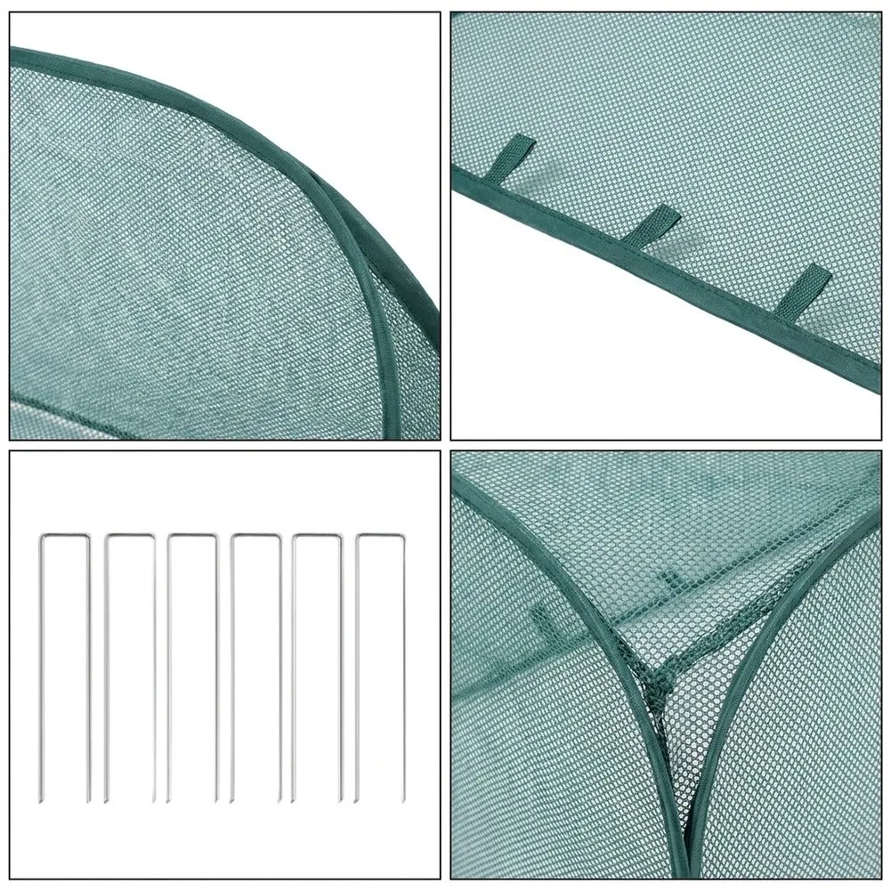 Pop-up Tent for Plants Mesh for Design 39.37 x 15.74 x 15.74 Inches Foldable Garden Protector with 6 U Nails and for UV