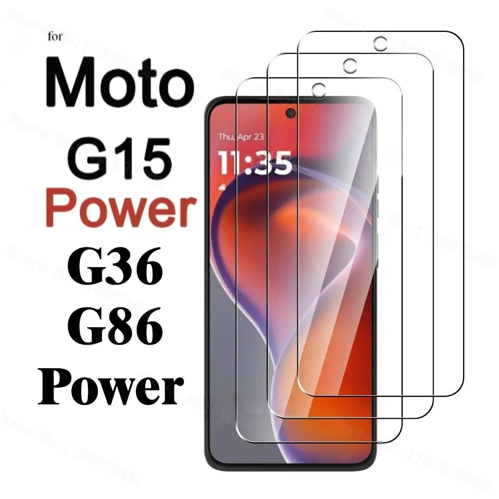 

3PCS Screen Protector For Motorola G86 Power Tempered Glass HD Crystal 9H Anti Scratch Glass for moto G36 Case Friendly Clear