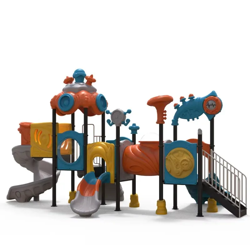Latest Cost-Effective Metal Children's Outdoor Amusement Equipment Combination Plastic Slide