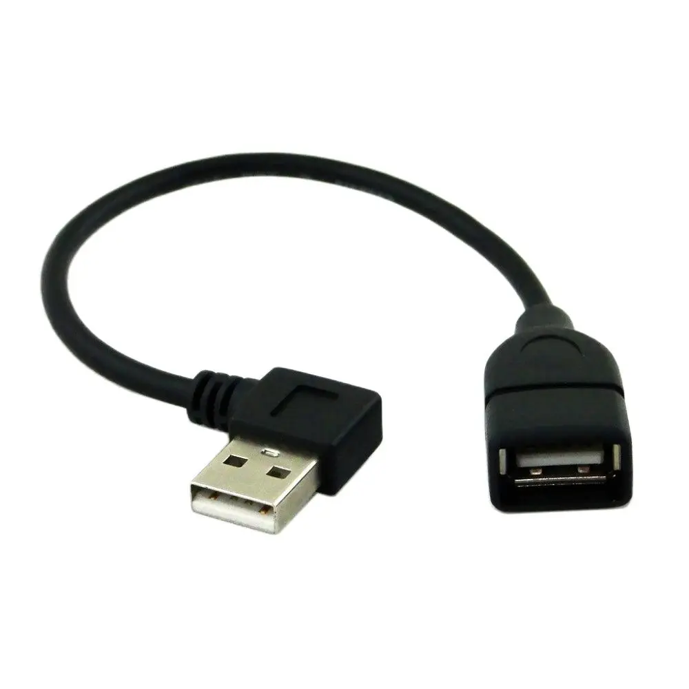 10cm 20cm 40cm USB 2.0 A Male to Female 90 Degree right/left/down/up Angled Extension Adaptor cable cord For PC Laptop Keyboard